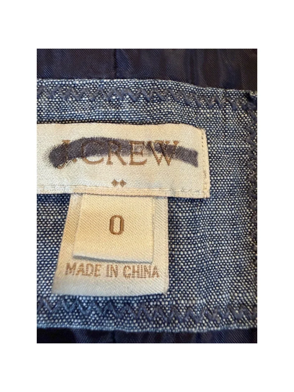 J.Crew Women Blue Chambray Cotton Schoolboy Blazer Jacket 0 41689 SP14